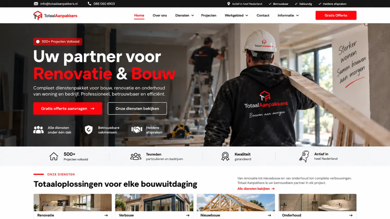 Websiteproject Totaal Aanpakkers