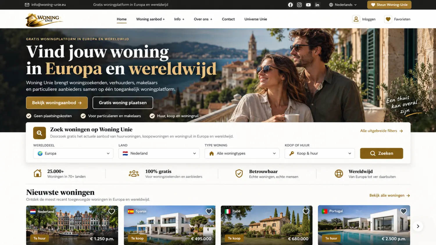 Websiteproject Woning Unie
