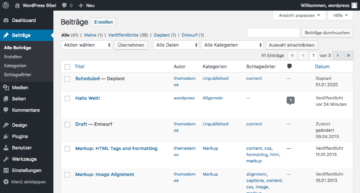 De backend van WordPress