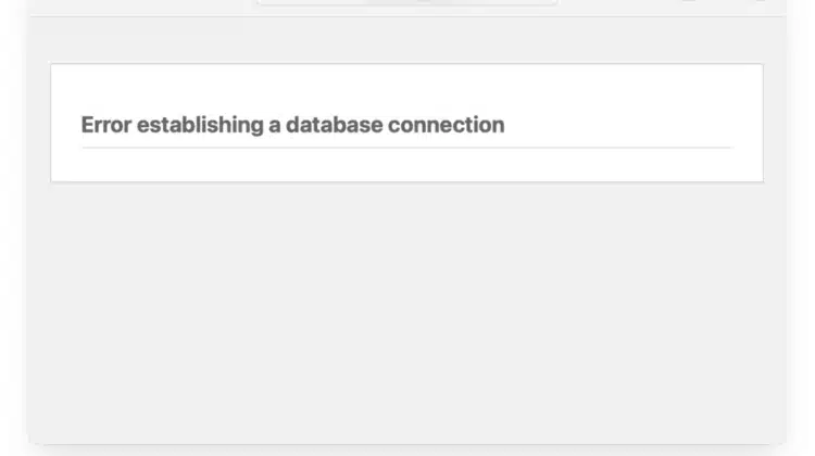 WordPress Error Establishing a Database Connection